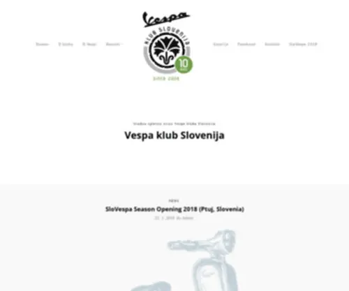 Vespaklub.si(Vespa klub Slovenija) Screenshot