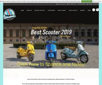 Vespatorontowest.com(Vespa Toronto West) Screenshot