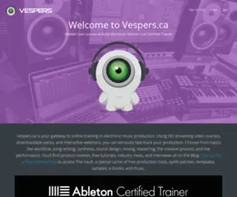 Vespers.ca(Ableton Templates & Tutorials from an Ableton Certified Trainer) Screenshot