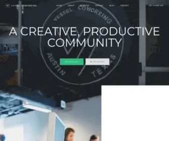 Vesselcoworking.com(Coworking in Central Austin) Screenshot