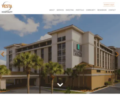 Vestahospitality.com(Vesta Hotel & Hospitality Management) Screenshot