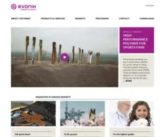 Vestamid.com(Evonik Industries) Screenshot