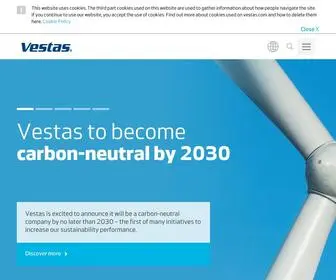 Vestas.com(Wind turbine solutions and services) Screenshot