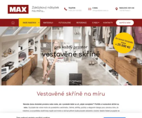 Vestavene-Skrine-Max.cz(Vestavěné skříně na míru) Screenshot