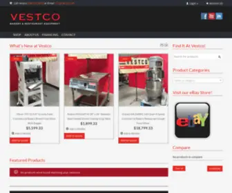 Vestco.com(San Diego Used Bakery Restaurant Equipment) Screenshot