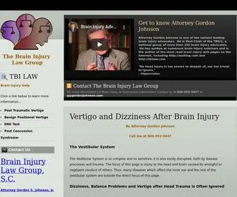 Vestibulardisorder.com(Dizziness and Balance Problems after Head Injury) Screenshot