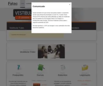 Vestibularfatec.com.br(Vestibular das Fatecs) Screenshot