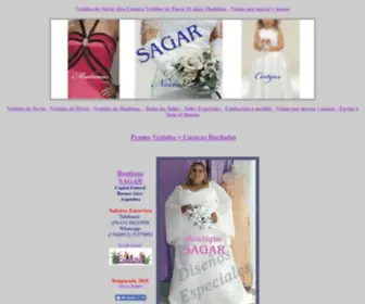 Vestido-Saga.com(Vestidos de Novia Talles Especiales Boutique SAGAR Fiesta Madrinas 15) Screenshot