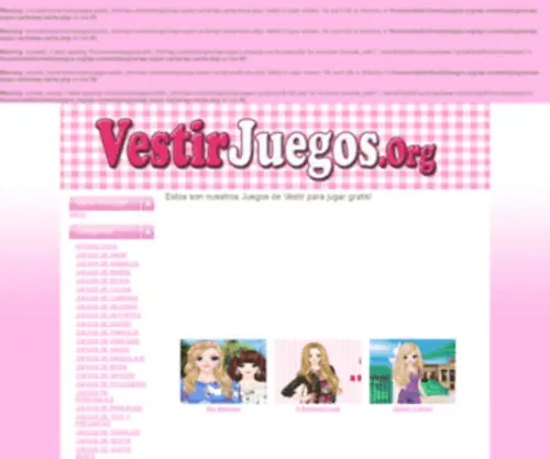 Vestirjuegos.org(Juegos de Vestir y Juegos de Vestir gratis en) Screenshot