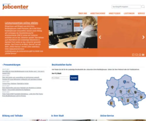 Vestische-Arbeit.de(Jobcenter Kreis Recklinghausen) Screenshot