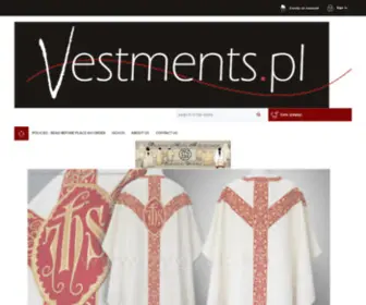 Vestments.pl(Online shop offer you the finest church supplies products) Screenshot