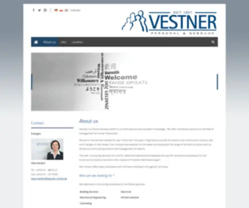 Vestner-Online.de(Zeitarbeit, Personalvermittlung, Hausverwaltung) Screenshot