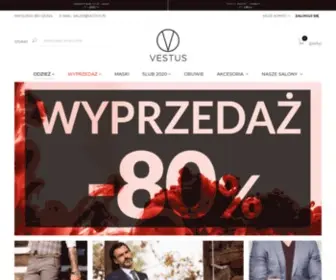 Vestus.pl(Sklep z elegancką odzieżą męską) Screenshot