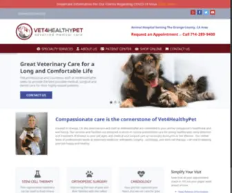 Vet4Healthypet.com(Vet 4 Healthy Pet Animal Hospital) Screenshot