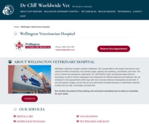 Vet905.com(Wellington Veterinarian Hospital) Screenshot