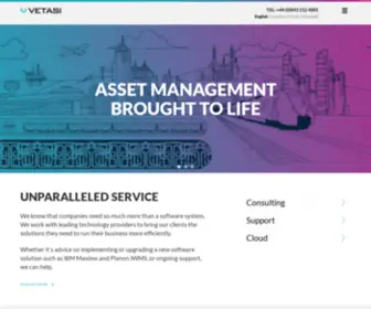 Vetasi.com(Work & Enterprise Asset Management Solutions by Maximo experts) Screenshot