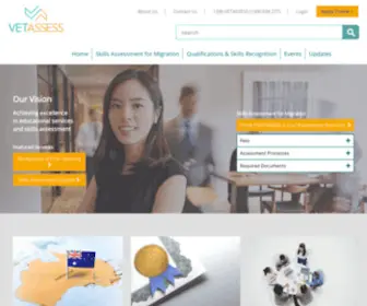 Vetassess.com(Apply for Assessment with VETASSESS Australia) Screenshot