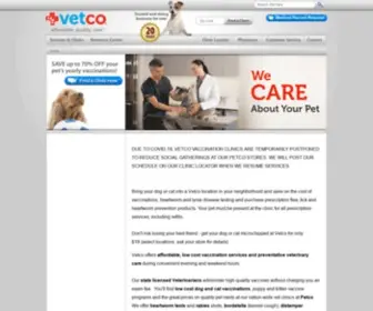 Vetcoclinics.com(Low Cost Mobile Pet Vaccination Clinics) Screenshot