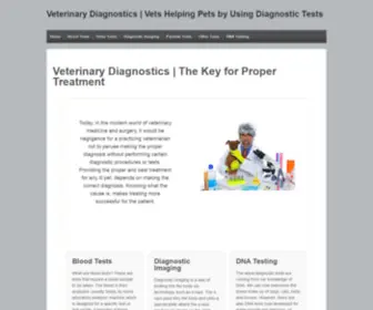 Vetdiag.com(What tests are needed for a veterinarian or animal hospital to help make a diagnosis for sick pets) Screenshot