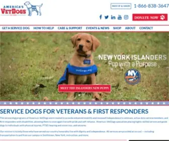 Vetdogs.org(Service Dogs for Veterans Charity in NY) Screenshot