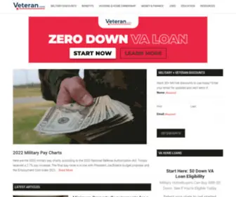 Veteran.com(Veteran Benefits Information for US Veterans) Screenshot