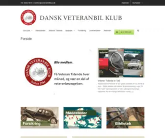 Veteranbilklub.dk(Dansk Veteranbil Klub) Screenshot