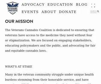 Veteranscannacoalition.org(Veterans Cannabis Coalition) Screenshot