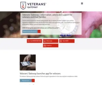 Veteransgateway.org.uk(The Veterans' Gateway team) Screenshot