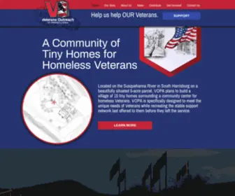 Veteransoutreachofpa.org(A Community of Tiny Homes for Homeless Veterans) Screenshot