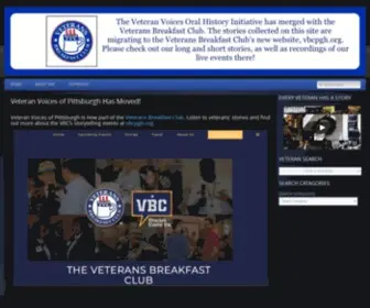 Veteranvoicesofpittsburgh.com(Veteran Voices of Pittsburgh Oral History Project) Screenshot