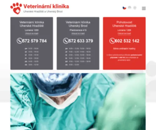 Veterina-UH.cz(Veterinární klinika Kaděra) Screenshot