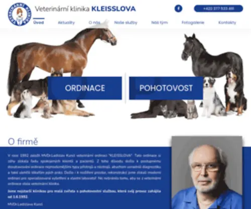 Veterinakleisslova.cz(Veterinární) Screenshot