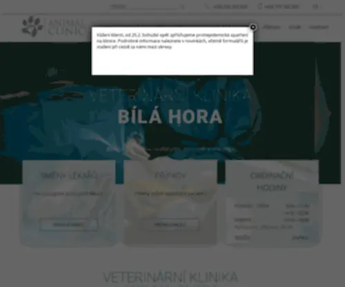 Veterinarni-Ordinace-Praha.cz(Veterinární klinika Bílá Hora) Screenshot