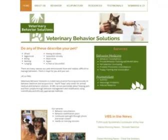 Veterinarybehaviorsolutions.com(Veterinary Behavior Solutions in Texas) Screenshot