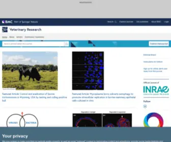 Veterinaryresearch.org(Veterinary Research) Screenshot