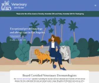 Veterinaryskinandear.com(Pet Dermatology And Allergy Specialist Los Angeles) Screenshot