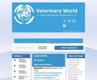 Veterinaryworld.org(Veterinary World) Screenshot
