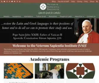 Veterumsapientia.org(Latin & Greek for Catholics) Screenshot