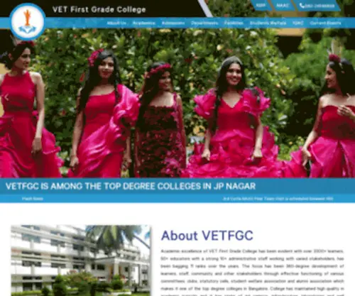 Vetfgc.edu.in(VET First Grade College) Screenshot