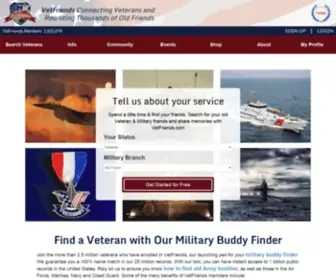 Vetfriends.com(VetFriends Military & Veteran Search) Screenshot