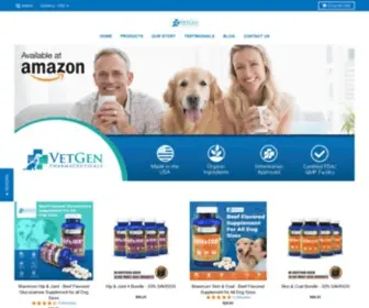 Vetgenpharmaceuticals.com(Dog Health Vitamins and Supplements) Screenshot