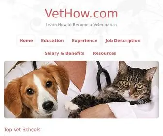Vethow.com(Learn How to Become a Veterinarian) Screenshot