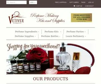 Vetiveraromatics.com(Perfume Making Kits and Supplies) Screenshot