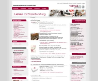 Vetmeduni.ac.at(Veterinärmedizinische Universität Wien) Screenshot