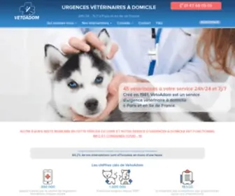 Vetoadom.com(Urgences vétérinaires à domicile 24h/24) Screenshot