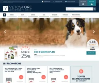 Vetostore.com(Croquettes vétérinaires) Screenshot