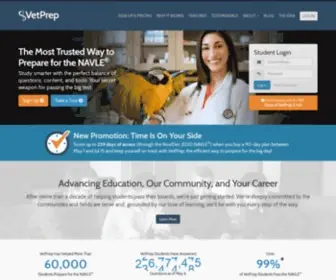 Vetprep.com(The Most Trusted Way to Prepare for the NAVLE®) Screenshot