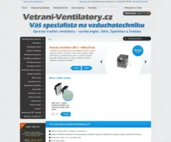 Vetrani-Ventilatory.cz(Ventilátory) Screenshot