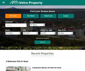 Vetraproperty.com(Property in Nigeria for Sale and Rent) Screenshot