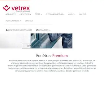 Vetrex.fr(W ofercie firmy Vetrex znajdą Państwo wszelkiego rodzaju okna) Screenshot